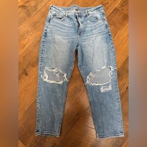 American Eagle Outfitters Distressed Blue Jeans - 14 SHORT